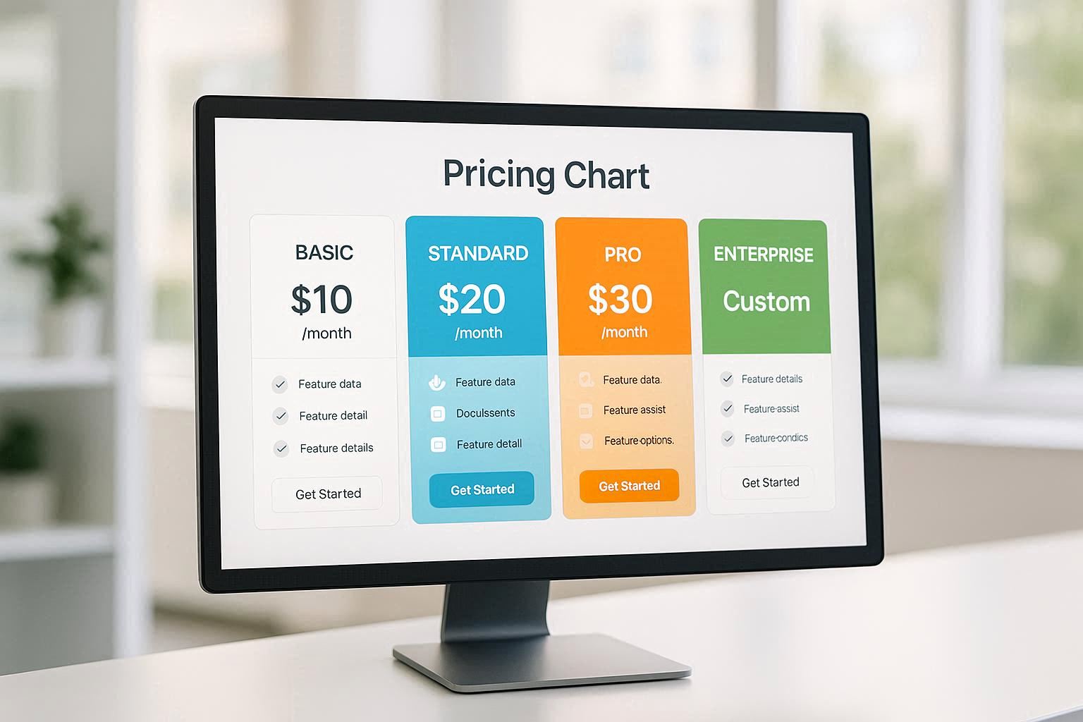 Website pricing chart for Palm Beach County businesses in 2026